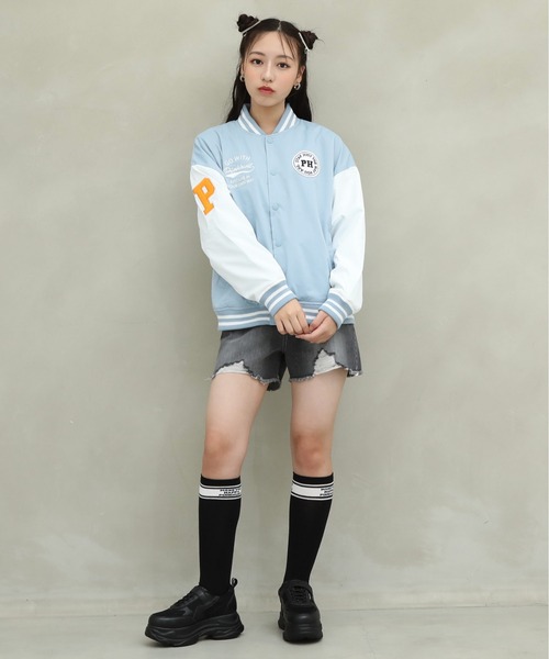 PINKHUNT（ピンクハント）の「PINKHUNT ピンクハント スタジャン 9884K（ダウンジャケット/コート・キッズ・ブラック/スカイブルー系1・150cm/120cm/130cm/140cm/160cm）」の5枚目の写真