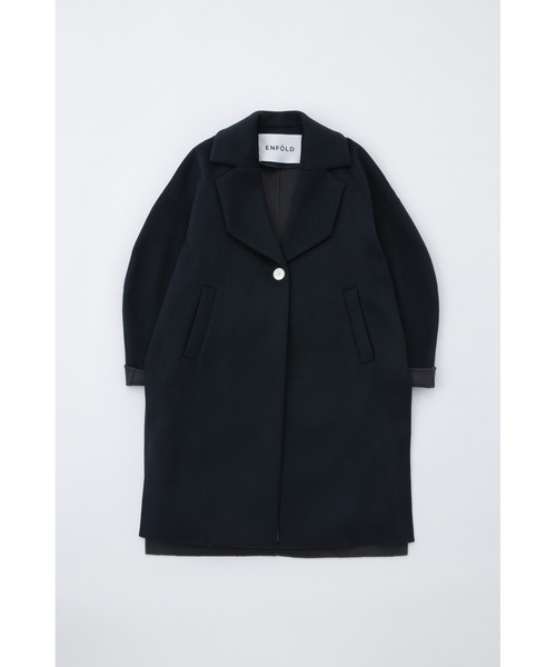 ENFOLD（エンフォルド）の「ウールリバーコート（チェスターコート・レディース・ダークネイビー/レッド/ブラック/ライトブルー・38/36）」の22枚目の写真