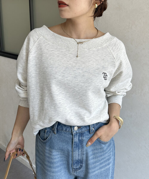 【値下げ】BLAMINK ボートネックプルオーバーシャツ 7926-299-0001 ブルー×ホワイト サイズ：36 (自由が丘店) BLAMINK(ブラミンク) ボートネックプルオーバーシャツ7926-299