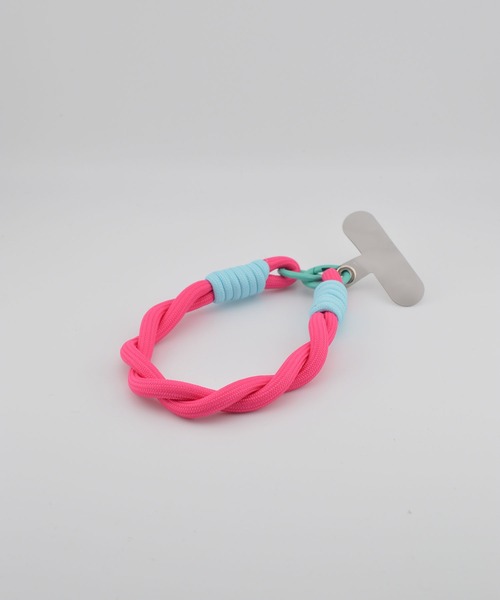 BROTHERHOOD（ブラザーフッド）の「【eY】ツイスト コンビ コード スマホ リスト ストラップ（スマホグッズ・レディース・オレンジ系その他/ライトピンク/パープル系その他/イエロー系その他/A/E/D/C/B/ブラック/イエロー系その他2/F/G/H/I/パープル・FREE）」の3枚目の写真