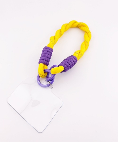 BROTHERHOOD（ブラザーフッド）の「【eY】ツイスト コンビ コード スマホ リスト ストラップ（スマホグッズ・レディース・オレンジ系その他/ライトピンク/パープル系その他/イエロー系その他/A/E/D/C/B/ブラック/イエロー系その他2/F/G/H/I/パープル・FREE）」の5枚目の写真