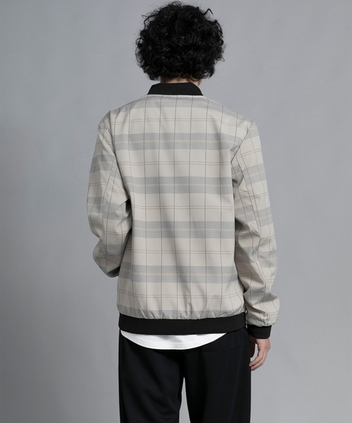 aimoha(アイモハ)の「aimoha men Urban Grid Bomber(ミリタリージャケット・メンズ・ブラック/ベージュ/グリーン・MEDIUM/LARGE/X-LARGE/XX-LARGE/XXX-LARGE)」の11枚目の写真