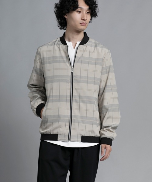 aimoha(アイモハ)の「aimoha men Urban Grid Bomber(ミリタリージャケット・メンズ・ブラック/ベージュ/グリーン・MEDIUM/LARGE/X-LARGE/XX-LARGE/XXX-LARGE)」の16枚目の写真