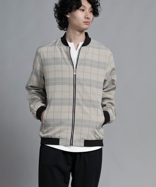 aimoha(アイモハ)の「aimoha men Urban Grid Bomber(ミリタリージャケット・メンズ・ブラック/ベージュ/グリーン・MEDIUM/LARGE/X-LARGE/XX-LARGE/XXX-LARGE)」の17枚目の写真