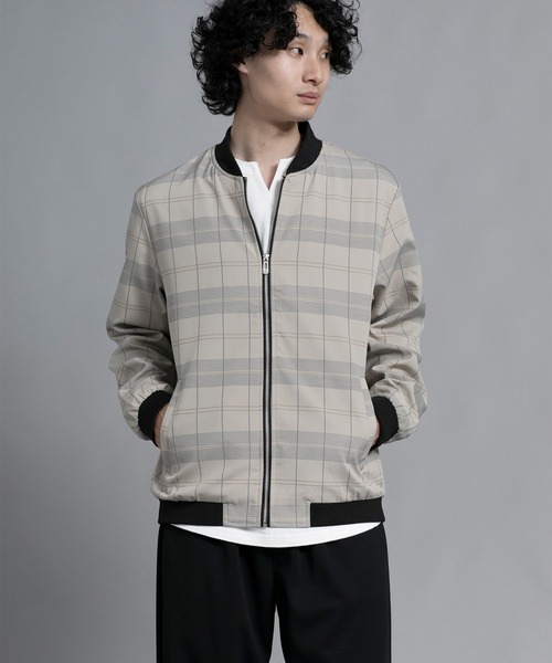 aimoha(アイモハ)の「aimoha men Urban Grid Bomber(ミリタリージャケット・メンズ・ブラック/ベージュ/グリーン・MEDIUM/LARGE/X-LARGE/XX-LARGE/XXX-LARGE)」の18枚目の写真