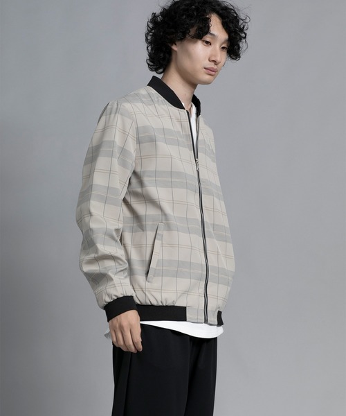 aimoha(アイモハ)の「aimoha men Urban Grid Bomber(ミリタリージャケット・メンズ・ブラック/ベージュ/グリーン・MEDIUM/LARGE/X-LARGE/XX-LARGE/XXX-LARGE)」の20枚目の写真