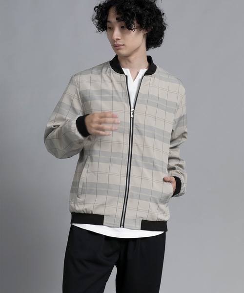 aimoha(アイモハ)の「aimoha men Urban Grid Bomber(ミリタリージャケット・メンズ・ブラック/ベージュ/グリーン・MEDIUM/LARGE/X-LARGE/XX-LARGE/XXX-LARGE)」の22枚目の写真