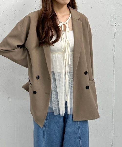 archives（アルシーヴ）の「【セットアップ対応】ダブルテーラードジャケット（テーラードジャケット・レディース・アイボリー/ブラック/モカ・MEDIUM）」の4枚目の写真