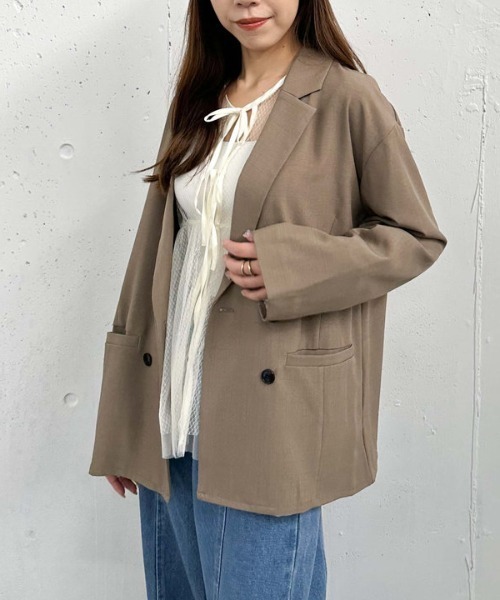 archives（アルシーヴ）の「【セットアップ対応】ダブルテーラードジャケット（テーラードジャケット・レディース・アイボリー/ブラック/モカ・MEDIUM）」の5枚目の写真