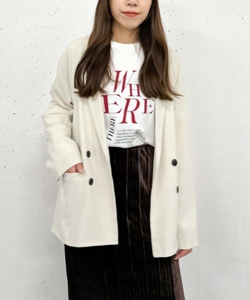 archives（アルシーヴ）の「【セットアップ対応】ダブルテーラードジャケット（テーラードジャケット・レディース・アイボリー/ブラック/モカ・MEDIUM）」の12枚目の写真