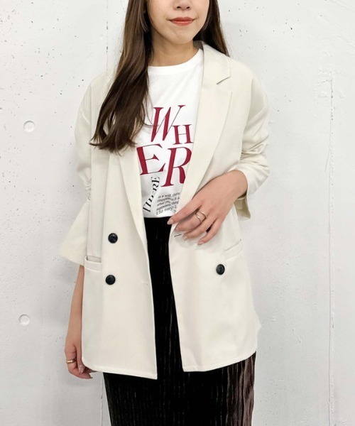 archives（アルシーヴ）の「【セットアップ対応】ダブルテーラードジャケット（テーラードジャケット・レディース・アイボリー/ブラック/モカ・MEDIUM）」の15枚目の写真