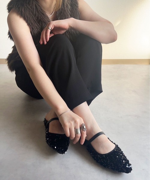 lus.(ラスドット)の「lus. スパンコールフラットミュール(サンダル・レディース・ブラック/シルバー・M/L/LL/S)」の21枚目の写真