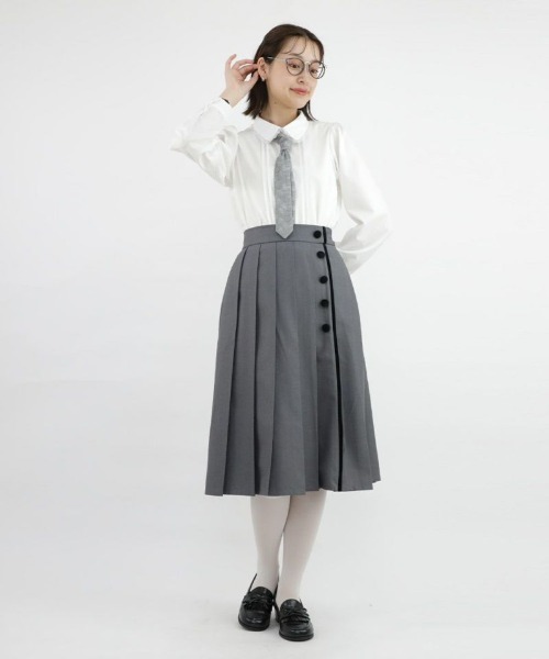 F i.n.t(フィント)の「別珍使い太プリーツスカート/fint(スカート・レディース・ブラウン/グレー・FREE)」の18枚目の写真