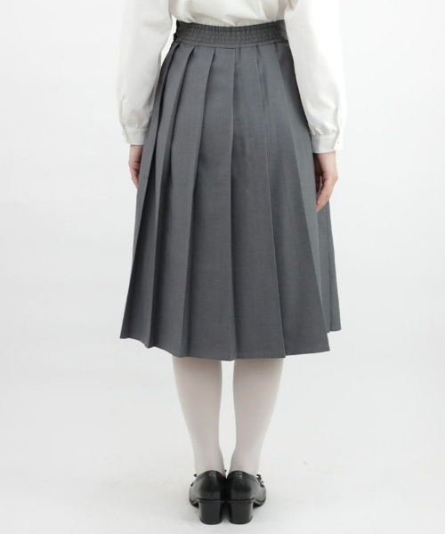 F i.n.t(フィント)の「別珍使い太プリーツスカート/fint(スカート・レディース・ブラウン/グレー・FREE)」の3枚目の写真