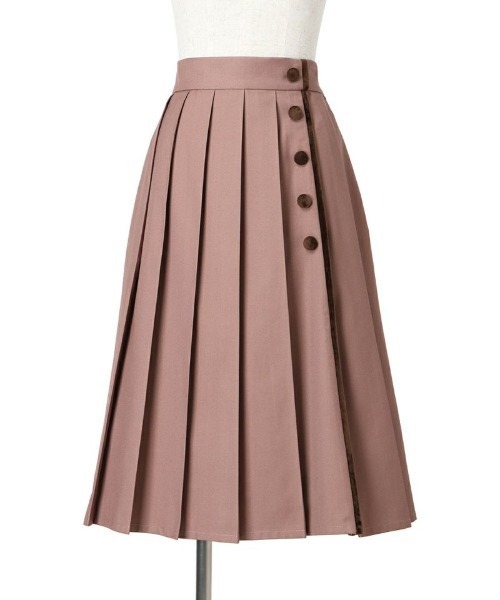 F i.n.t(フィント)の「別珍使い太プリーツスカート/fint(スカート・レディース・ブラウン/グレー・FREE)」の7枚目の写真