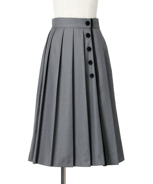 F i.n.t(フィント)の「別珍使い太プリーツスカート/fint(スカート・レディース・ブラウン/グレー・FREE)」の8枚目の写真