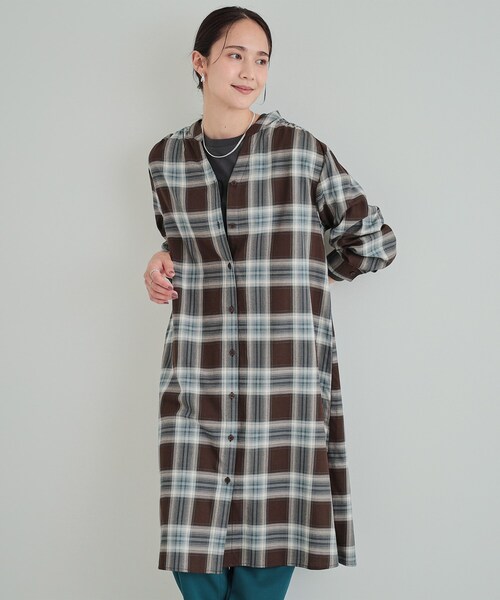 セール】【洗える】着回しいろいろ 大人のためのチェックシャツ