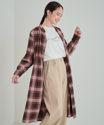 SHOO・LA・RUE | 【洗える】着回しいろいろ 大人のためのチェックシャツワンピース(ワンピース)