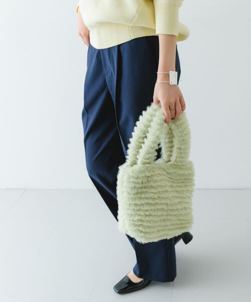 RODE SKO（ロデスコ）の「シャギーファーバッグ（トートバッグ・レディース・キャメル/ミント・ONE）」の8枚目の写真