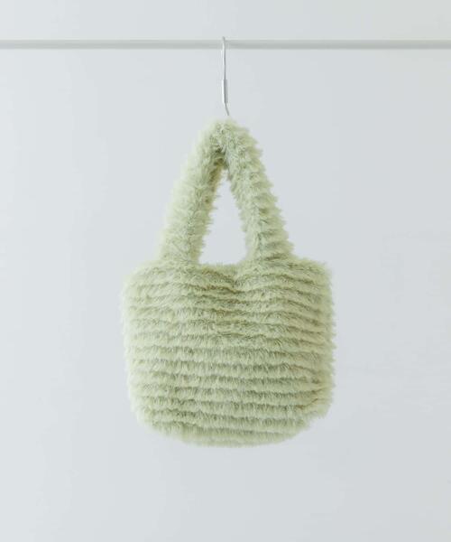 RODE SKO（ロデスコ）の「シャギーファーバッグ（トートバッグ・レディース・キャメル/ミント・ONE）」の12枚目の写真