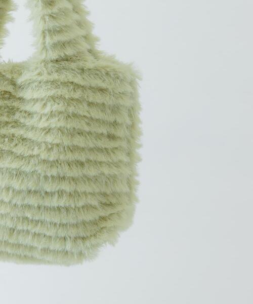 RODE SKO（ロデスコ）の「シャギーファーバッグ（トートバッグ・レディース・キャメル/ミント・ONE）」の14枚目の写真