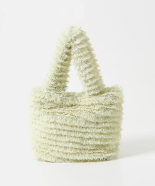 RODE SKO（ロデスコ）の「シャギーファーバッグ（トートバッグ・レディース・キャメル/ミント・ONE）」の16枚目の写真