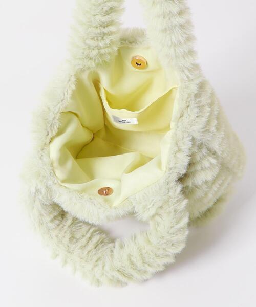 RODE SKO（ロデスコ）の「シャギーファーバッグ（トートバッグ・レディース・キャメル/ミント・ONE）」の19枚目の写真