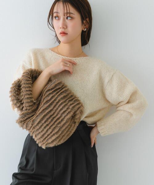 RODE SKO（ロデスコ）の「シャギーファーバッグ（トートバッグ・レディース・キャメル/ミント・ONE）」の22枚目の写真