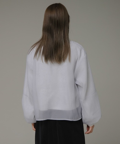 URBAN RESEARCH Sonny Label（アーバンリサーチサニーレーベル）の「『WEB限定』オーガンジードッキングスウェット（スウェット・レディース・アイボリー/ブラウン系その他/ライトグレー・FREE）」の10枚目の写真