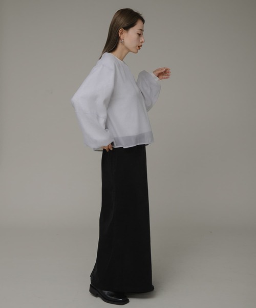 URBAN RESEARCH Sonny Label（アーバンリサーチサニーレーベル）の「『WEB限定』オーガンジードッキングスウェット（スウェット・レディース・アイボリー/ブラウン系その他/ライトグレー・FREE）」の13枚目の写真