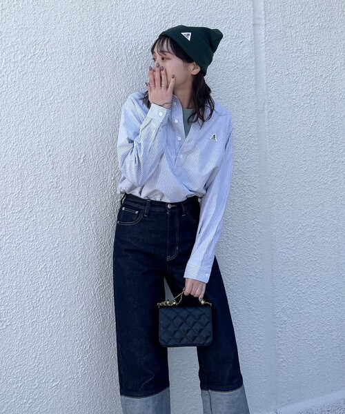 fredy emue（フレディエミュ）の「【GEVACO/ゲバコ】OXラウンドカラー長袖シャツ（シャツ/ブラウス・レディース・ブルー系その他7/ブラック系その他/ブラック系その他3/オフホワイト/ホワイト系その他4・38）」の4枚目の写真