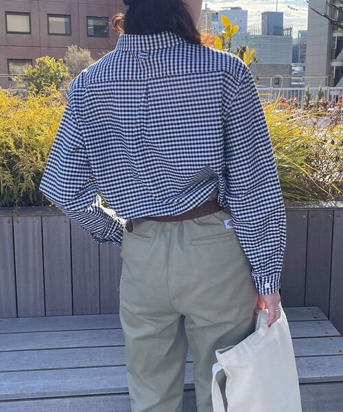 fredy emue（フレディエミュ）の「【GEVACO/ゲバコ】OXラウンドカラー長袖シャツ（シャツ/ブラウス・レディース・ブルー系その他7/ブラック系その他/ブラック系その他3/オフホワイト/ホワイト系その他4・38）」の6枚目の写真
