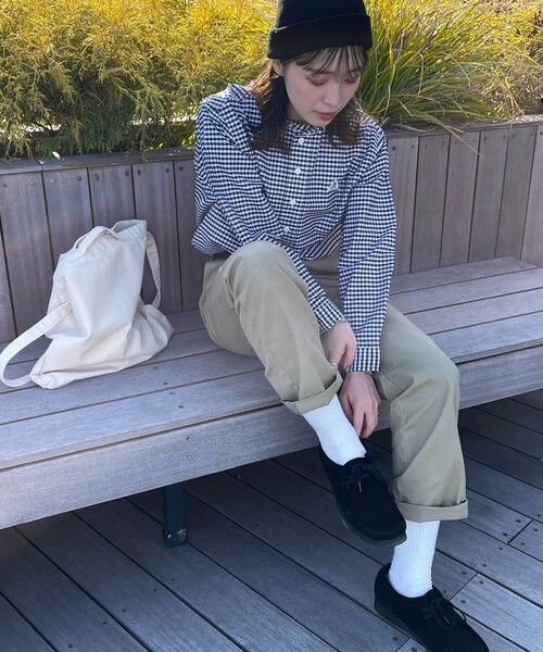 fredy emue（フレディエミュ）の「【GEVACO/ゲバコ】OXラウンドカラー長袖シャツ（シャツ/ブラウス・レディース・ブルー系その他7/ブラック系その他/ブラック系その他3/オフホワイト/ホワイト系その他4・38）」の8枚目の写真