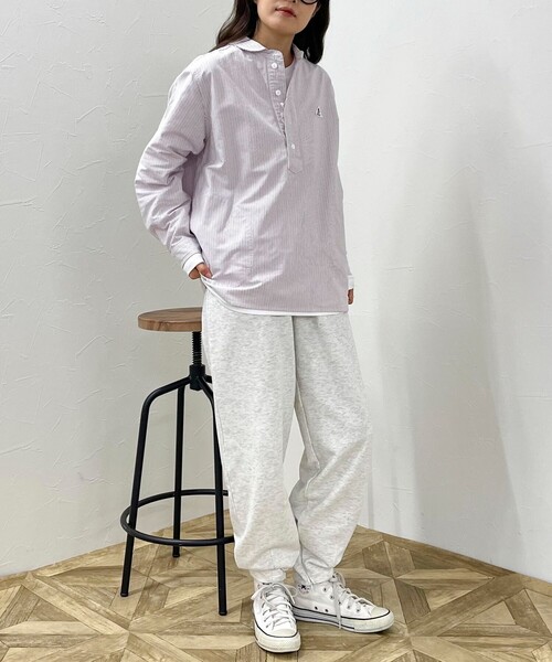 fredy emue（フレディエミュ）の「【GEVACO/ゲバコ】OXラウンドカラー長袖シャツ（シャツ/ブラウス・レディース・ブルー系その他7/ブラック系その他/ブラック系その他3/オフホワイト/ホワイト系その他4・38）」の9枚目の写真