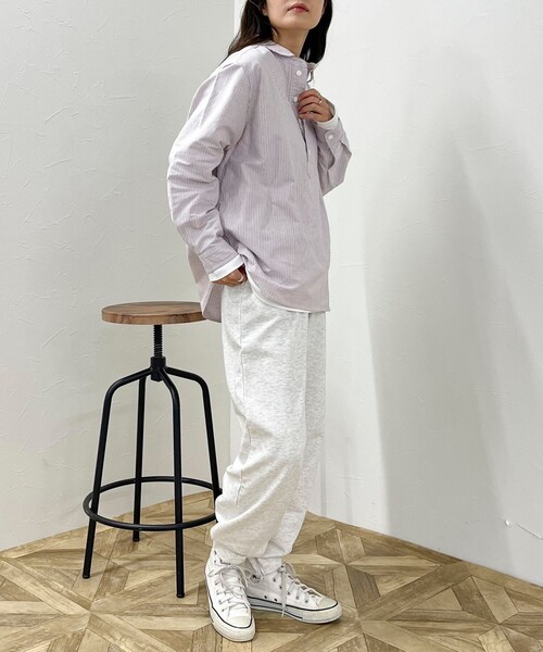 fredy emue（フレディエミュ）の「【GEVACO/ゲバコ】OXラウンドカラー長袖シャツ（シャツ/ブラウス・レディース・ブルー系その他7/ブラック系その他/ブラック系その他3/オフホワイト/ホワイト系その他4・38）」の10枚目の写真