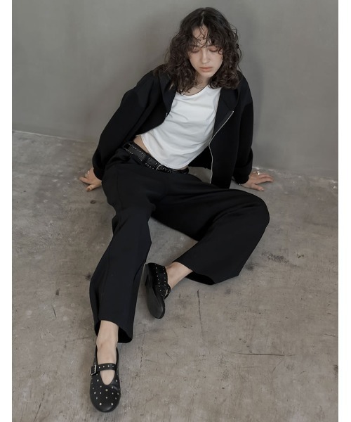 Re:EDIT（リエディ）の「[大きいサイズ]ラウンドトゥスタッズフラットシューズ（その他シューズ・レディース・ホワイト/ブラック・MEDIUM/LARGE/X-LARGE/SMALL）」の8枚目の写真