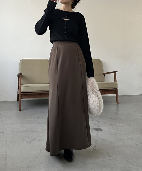 CAPRICIEUX LE'MAGE（カプリシューレマージュ）の「フレアマキシスカート（スカート・レディース・ブラック/ブラウン/ホワイト系その他・36/38/PS）」の16枚目の写真