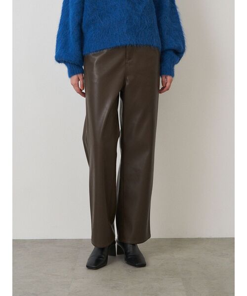 セール】ワイドストレートレザーパンツ（その他パンツ）｜ELENDEEK
