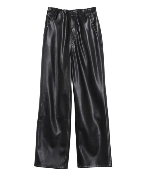 ウィルソンズレザーパンツ 極太 ストレート ワイドパンツ セール】ワイドストレートレザーパンツ（その他パンツ）｜ELENDEEK