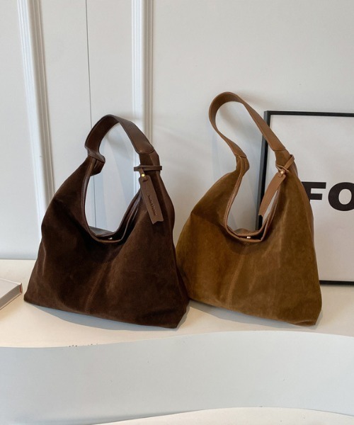 mebole（メボレ）の「ベルベットワンショルダートート（トートバッグ・レディース・ブラウン/ダークブラウン/ブラック/キャメル・FREE）」の10枚目の写真