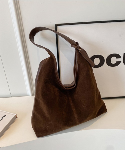 mebole（メボレ）の「ベルベットワンショルダートート（トートバッグ・レディース・ブラウン/ダークブラウン/ブラック/キャメル・FREE）」の9枚目の写真