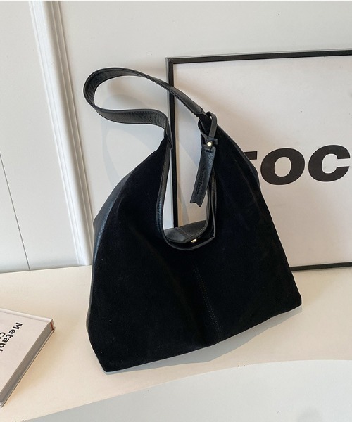 mebole（メボレ）の「ベルベットワンショルダートート（トートバッグ・レディース・ブラウン/ダークブラウン/ブラック/キャメル・FREE）」の6枚目の写真