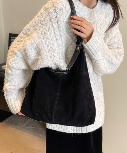 mebole（メボレ）の「ベルベットワンショルダートート（トートバッグ・レディース・ブラウン/ダークブラウン/ブラック/キャメル・FREE）」の22枚目の写真