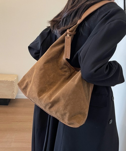 mebole（メボレ）の「ベルベットワンショルダートート（トートバッグ・レディース・ブラウン/ダークブラウン/ブラック/キャメル・FREE）」の20枚目の写真