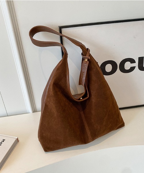 mebole（メボレ）の「ベルベットワンショルダートート（トートバッグ・レディース・ブラウン/ダークブラウン/ブラック/キャメル・FREE）」の16枚目の写真