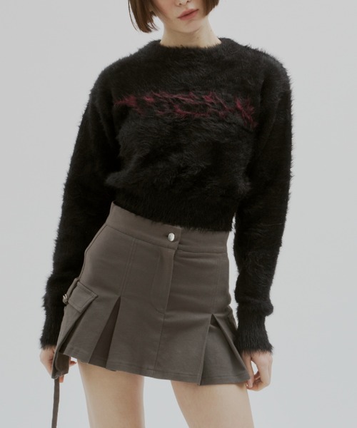 GAB GAB（ガブガブ）の「POISONシャギーニット（ニット/セーター・レディース・ブラック/グレー・FREE）」の2枚目の写真