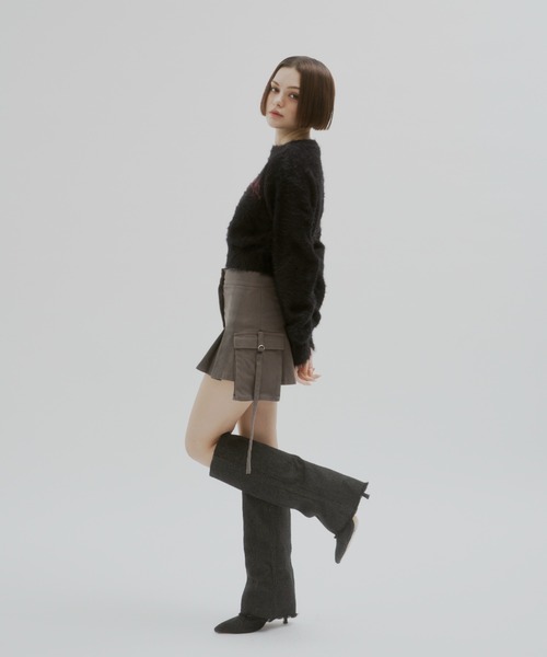 GAB GAB（ガブガブ）の「POISONシャギーニット（ニット/セーター・レディース・ブラック/グレー・FREE）」の7枚目の写真