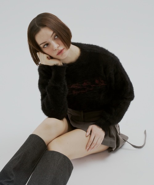 GAB GAB（ガブガブ）の「POISONシャギーニット（ニット/セーター・レディース・ブラック/グレー・FREE）」の21枚目の写真