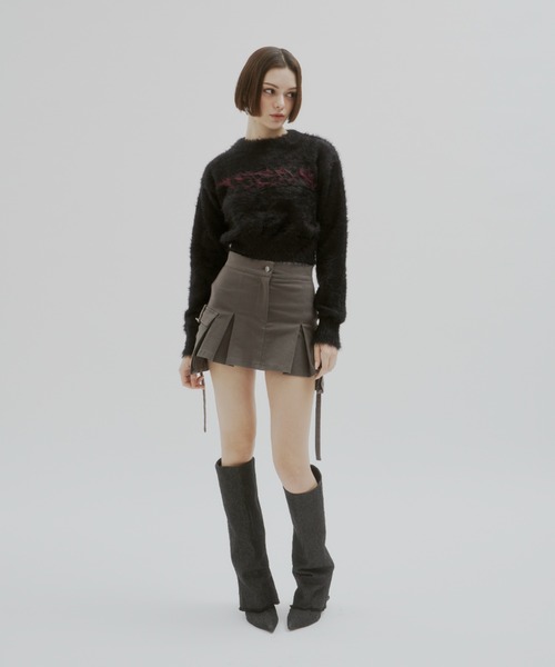 GAB GAB（ガブガブ）の「POISONシャギーニット（ニット/セーター・レディース・ブラック/グレー・FREE）」の4枚目の写真