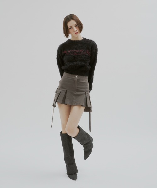 GAB GAB（ガブガブ）の「POISONシャギーニット（ニット/セーター・レディース・ブラック/グレー・FREE）」の5枚目の写真